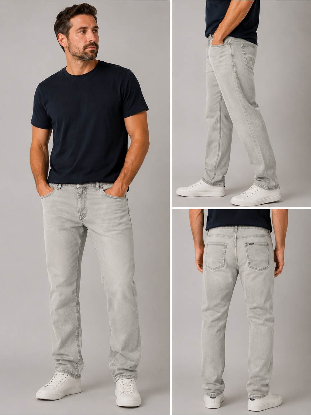 Ben Sherman Light Gray Straight Jeans